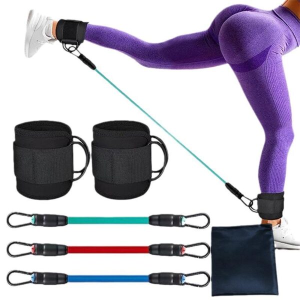 Ankle Resistance Band with Straps – Women’s Home Hip & Glute Workout Equipment