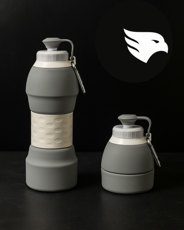 580ML Silicone Folding Water Bottle – BPA-Free, Leak-Proof & Space-Saving Design