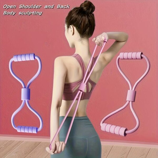 8-Shaped Elastic Resistance Band – Full Body Stretch & Strength Trainer