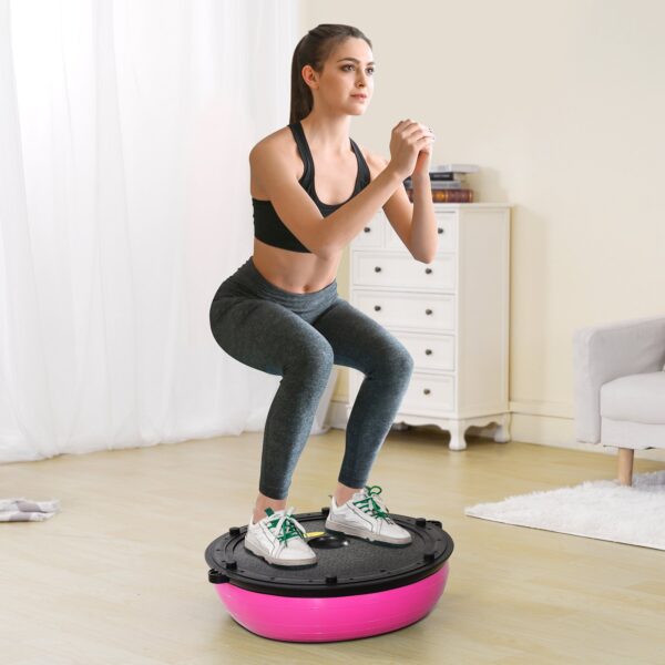 Half Balance Exercise Ball Trainer – 23" Stability Ball with Resistance Bands & Pump, 660lbs Capacity for Full Body Home Gym Workout